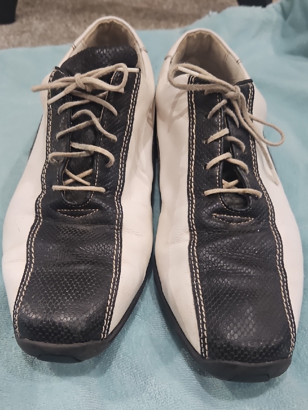 FootJoy White and Black Lace-Up Men's Golf Sneakers